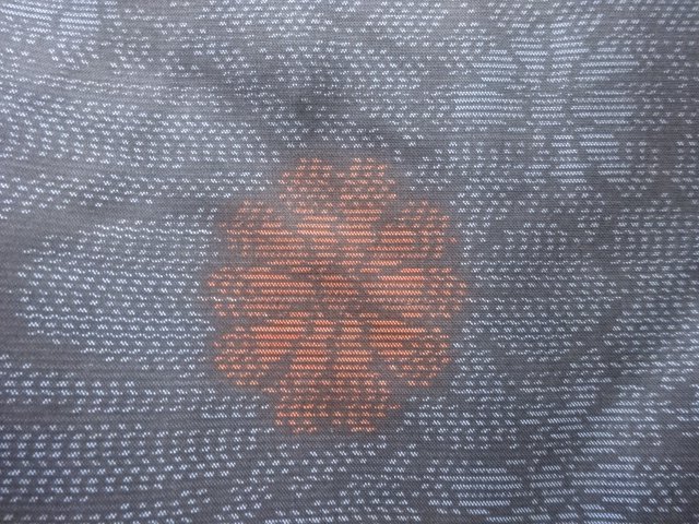 JAPANESE KIMONO / ANTIQUE ENSEMBLE KIMONO / DORO OSHIMA TSUMUGI / WOVEN KIKU